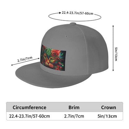 Trippy Holiday Cat Snapback Cap