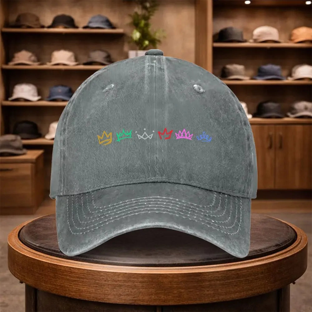Colorful Crown Adjustable Lightweight Outdoor Baseball Cap