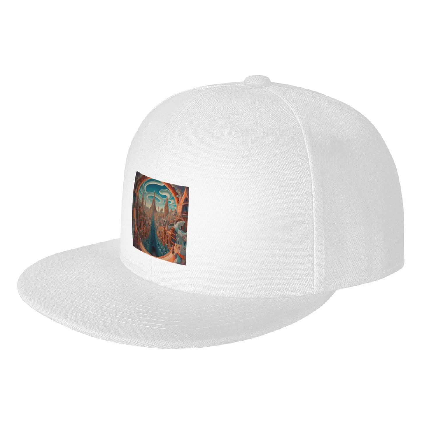 Fantasy Future City Scenic Snapback Cap