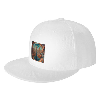 Fantasy Future City Scenic Snapback Cap