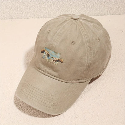 Vintage Printed Baseball Cap Vintage And Versatile For Both Men And Women Daily Casual And Fashionable Curved Brim Hat