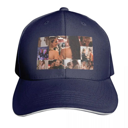 Marina Large Print Vintage Embroidered Baseball Cap