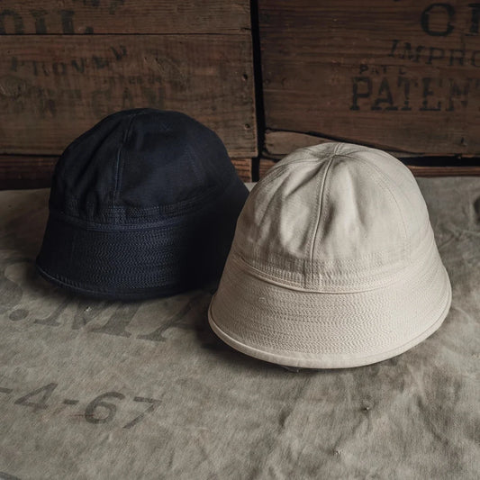 Bronson Navy Dixie Cup Hat Vintage Style Sailor's Bucket Cap Size 56-60cm