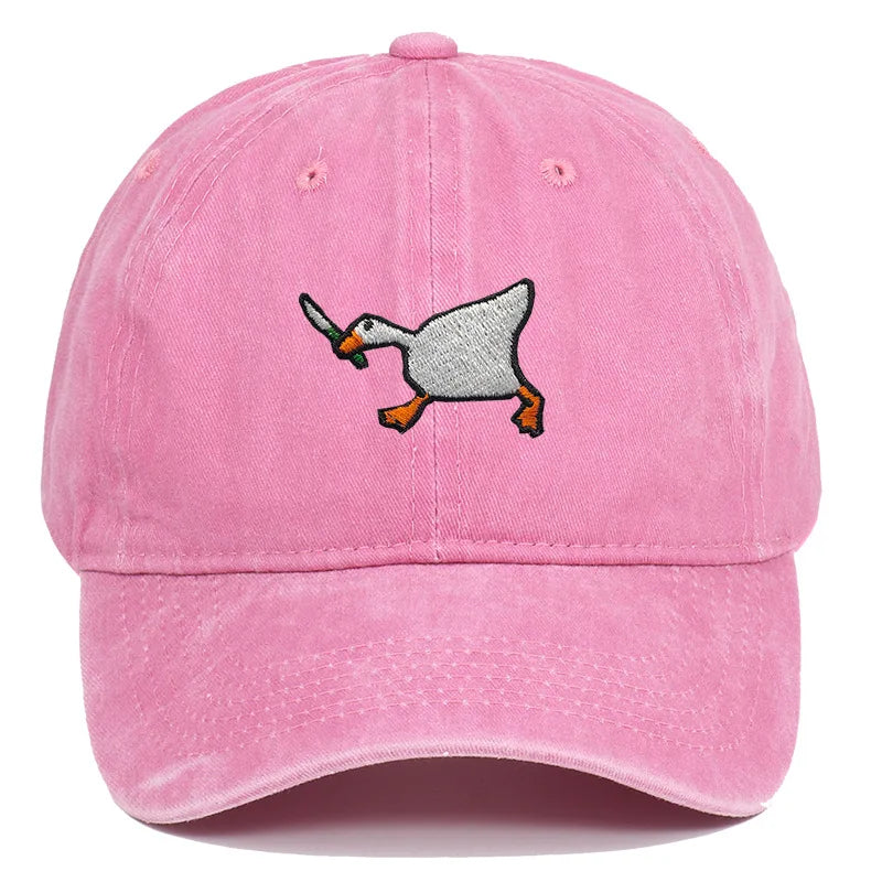 Goose Embroidered Urban Style Duckbill Baseball Cap