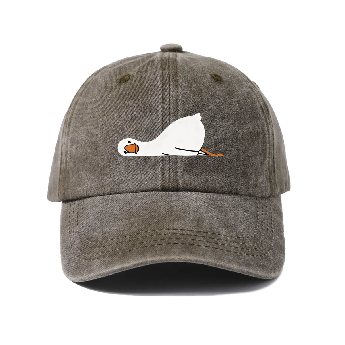 Fried Egg Graphic Vintage Washed Baseball Cap