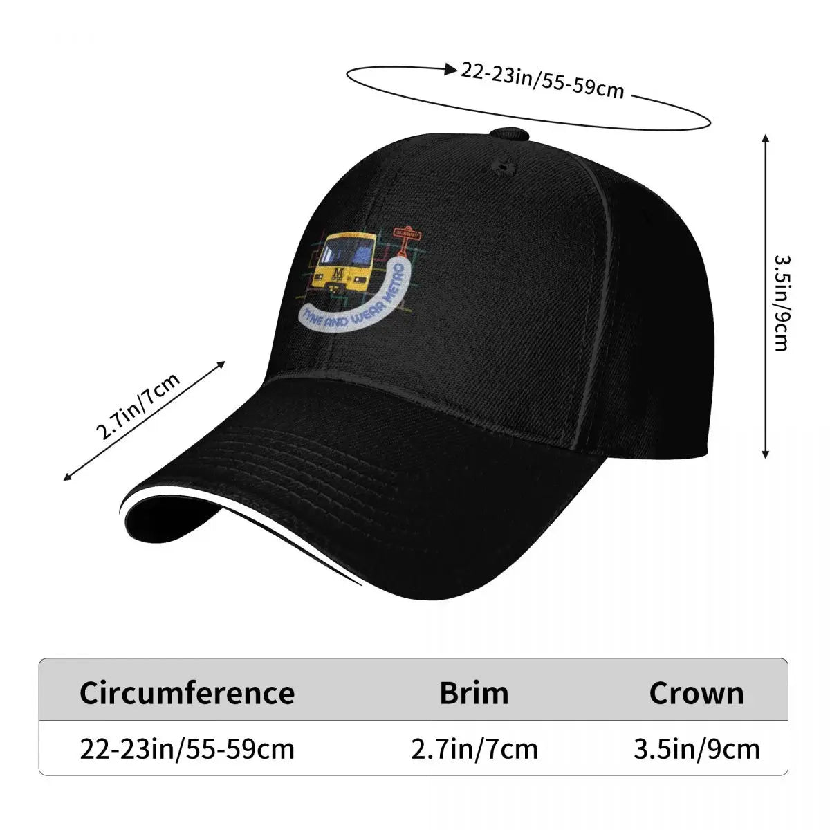 Tyne And Wear Metro Vintage Baseball Cap