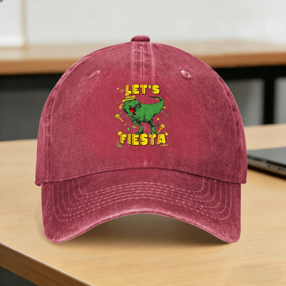 Let's Shirt Party Fiesta Retro Washed Trucker Baseball Cap