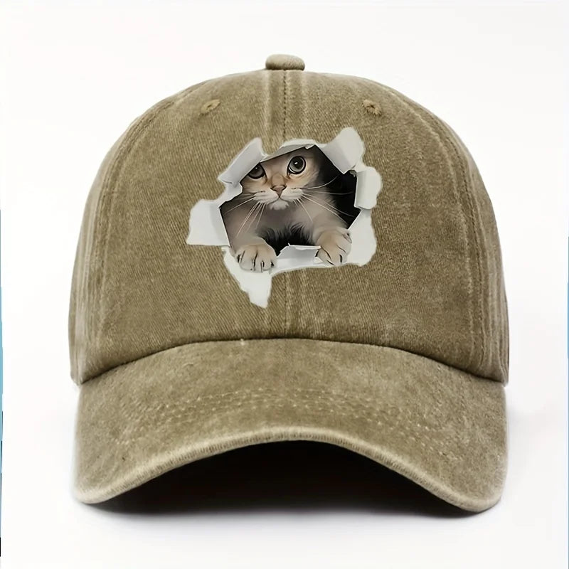 Funny Cat Lover Sun Baseball Cap