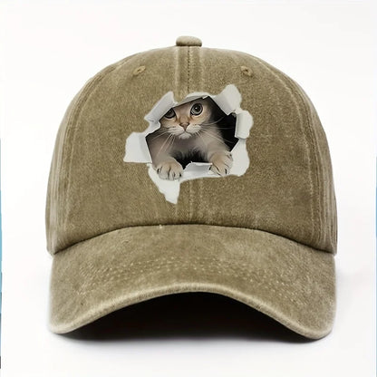 Funny Cat Lover Sun Baseball Cap