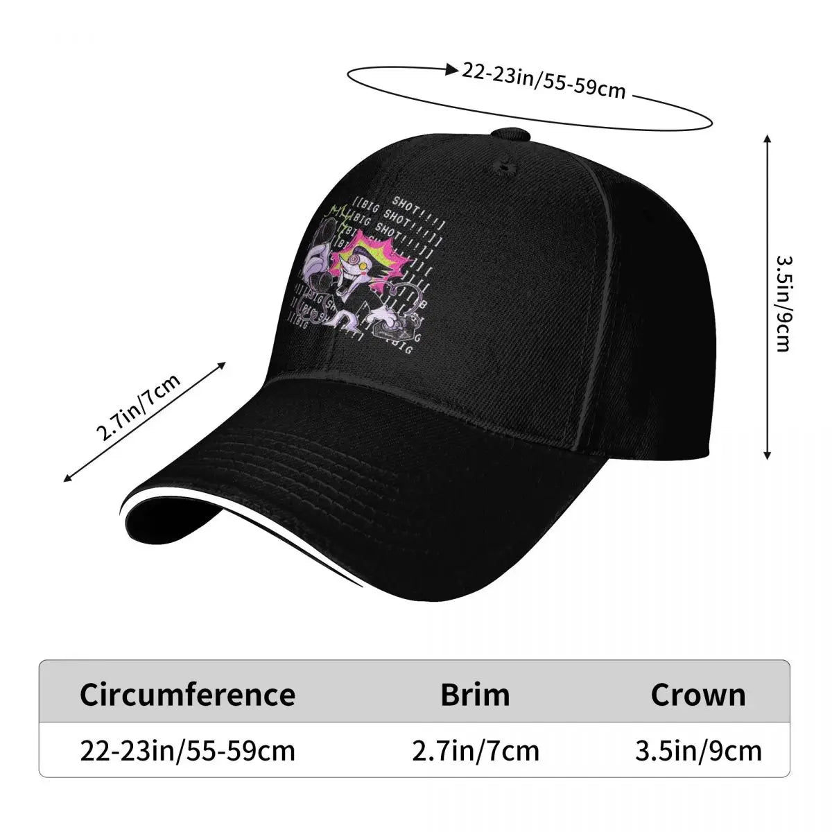 Deltarune Big Shot Fun Graphic Baseball Cap