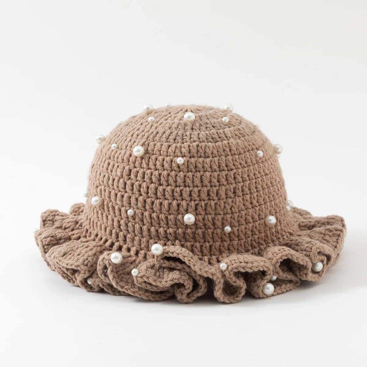 Women Handmade Crochet Ruffled Bucket Hat