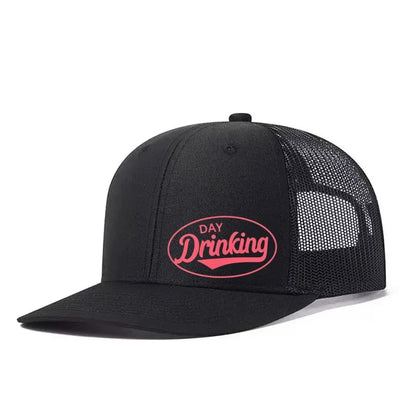 Day Drinking Printed Mesh Trucker Snapback Cap