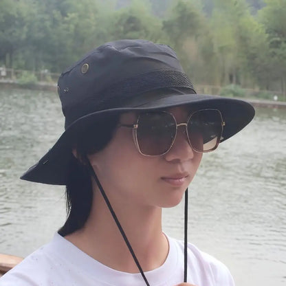 Lightweight Flat Top Summer Beach Bucket Hat