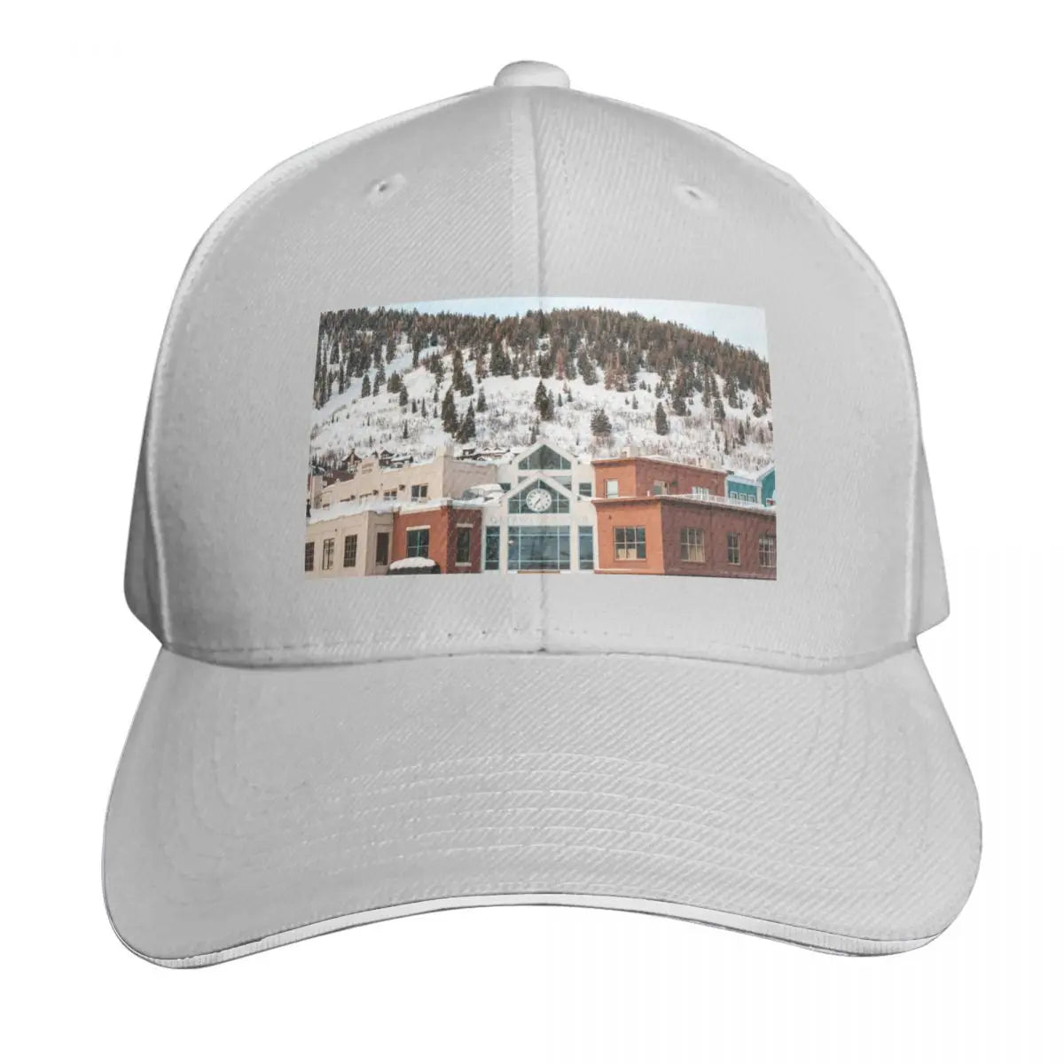 Park City Utah Old Town Winter Mountains Baseball Cap