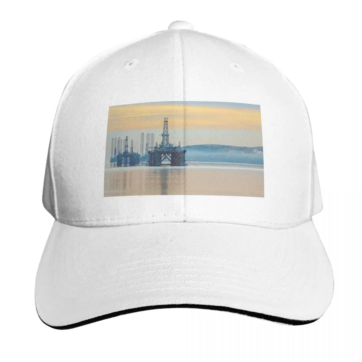Oil Rig Sunrise Outdoor Unstructured Baseball Cap