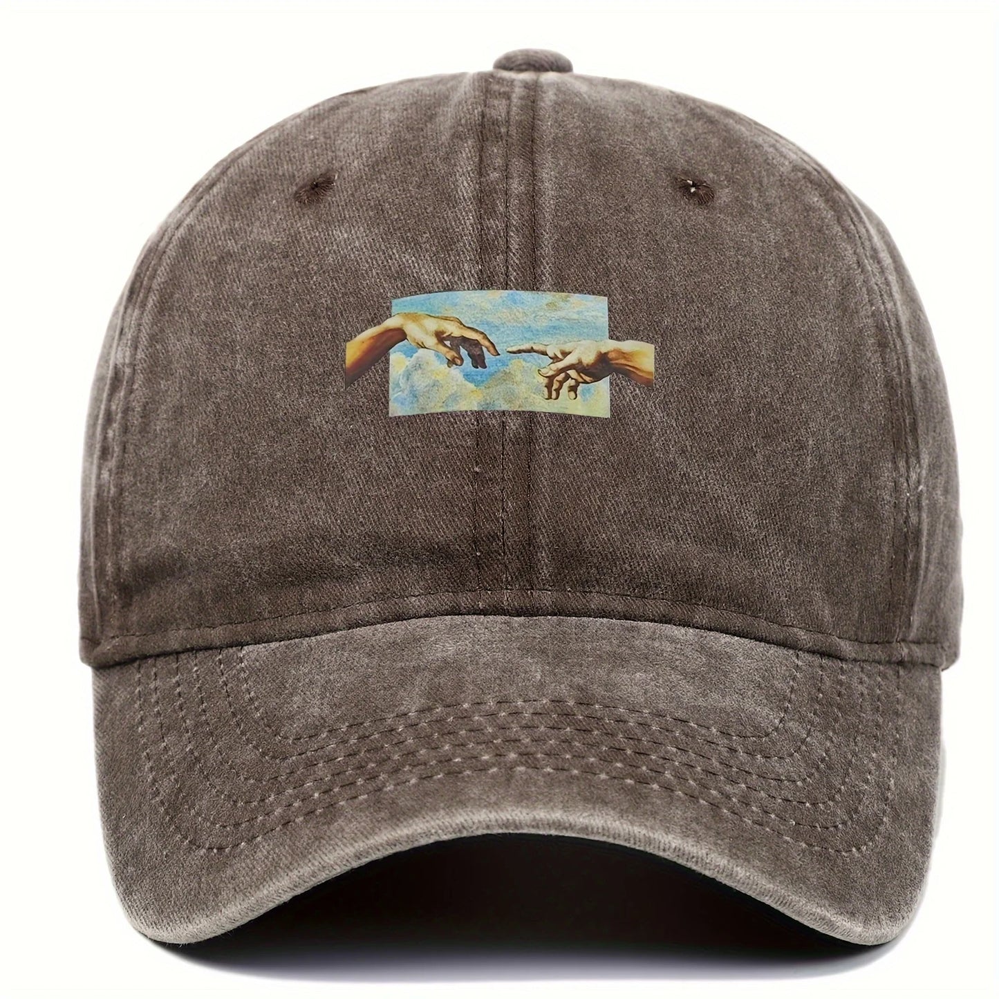Vintage Printed Baseball Cap Vintage And Versatile For Both Men And Women Daily Casual And Fashionable Curved Brim Hat