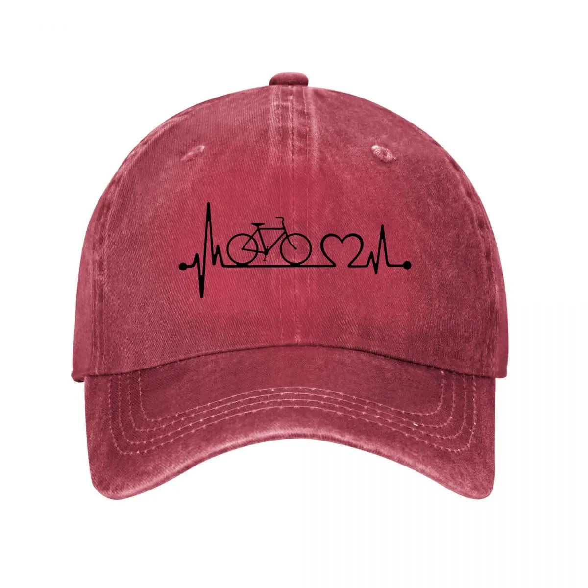Bicycle Heartbeat Cycling Art Baseball Cap