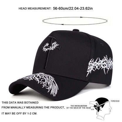 Iron Nail Embroidery Outdoor Baseball Cap