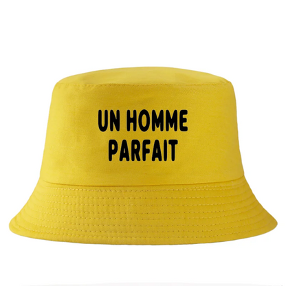 Un Homme Parfait Letter Print Sun Bucket Hat
