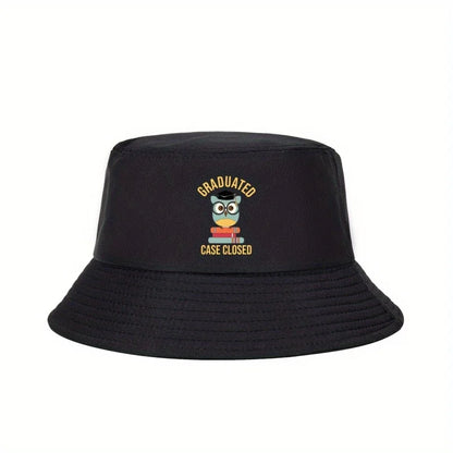 Funny Owl Graduation Quote Bucket Hat