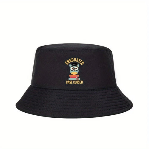 Funny Owl Graduation Quote Bucket Hat