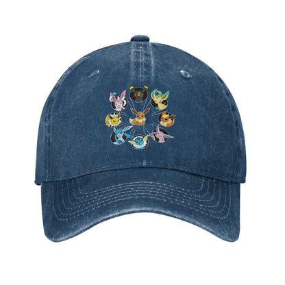 Pokemon Eevee Evolution Circle Casual Baseball Cap