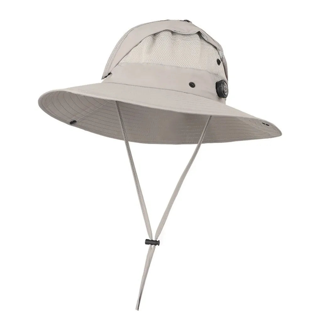 Foldable Wide Brim Mesh UV Protection Bucket Hat