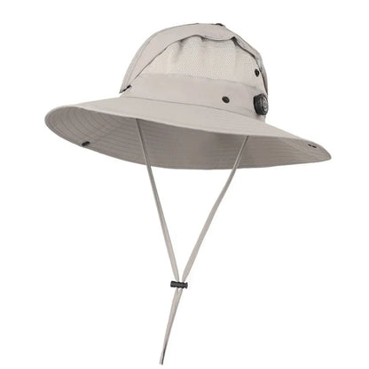 Foldable Wide Brim Mesh UV Protection Bucket Hat