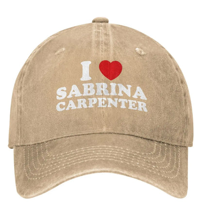 I Heart Sabrina Carpenter Merch Men Women Baseball Caps
