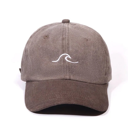 Wave Pattern Embroidered Baseball Cap