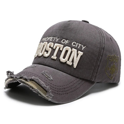 Trendy Worn Cowboy Baseball Cap Embroidery Trucker Cap