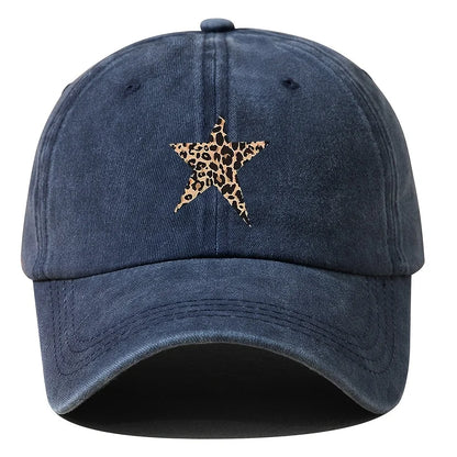 Retro Leopard Star Print Baseball Cap