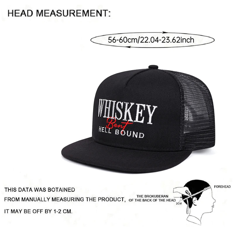 WHISKEYH Embroidery Leisure Snapback Cap