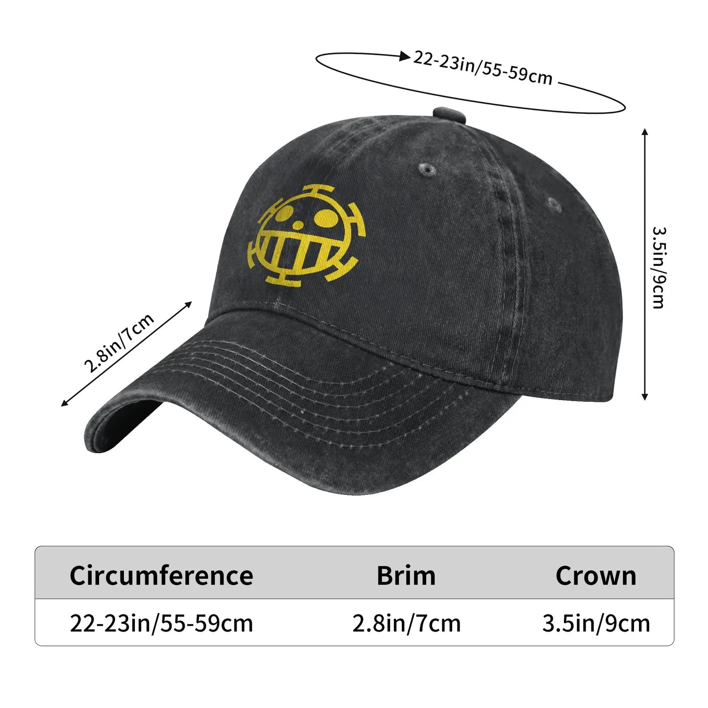 Trafalgar Law Retro Distressed Baseball Cap