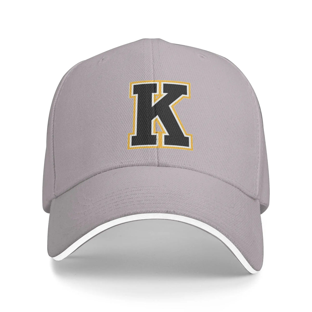 Golden Letter K Beach Baseball Cap