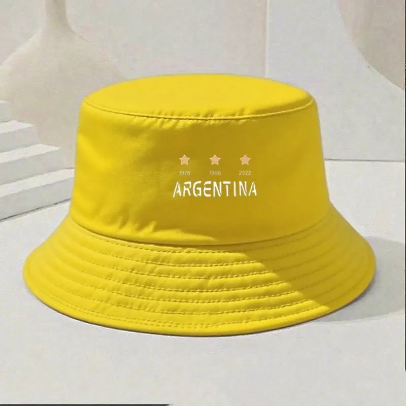 Retro Soccer Embroidered Denim Bucket Hat