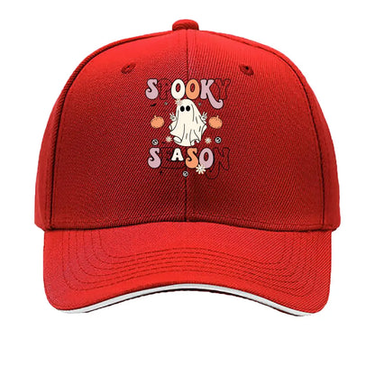 Spooky Season Ghost Pumpkin Baseball Cap