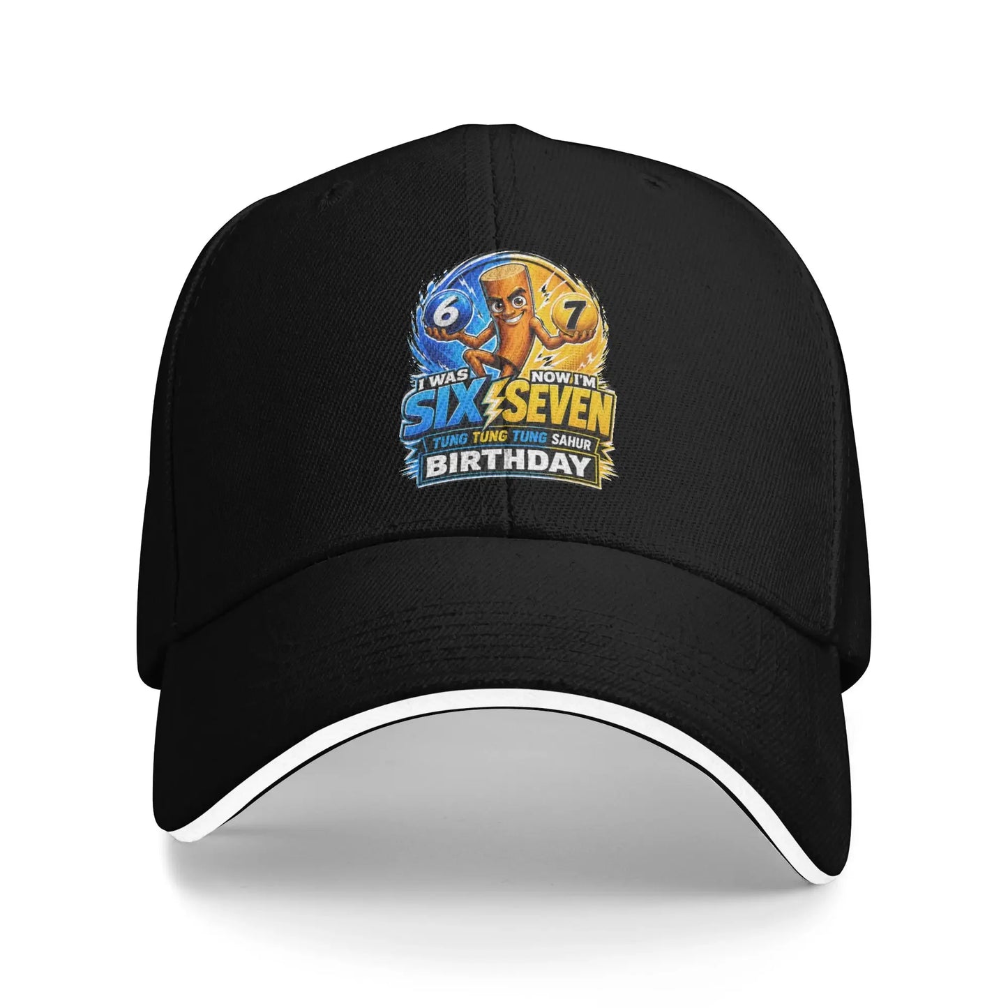 7th Birthday 67 Brainrot Tung Tung Tung Sahur Baseball Cap