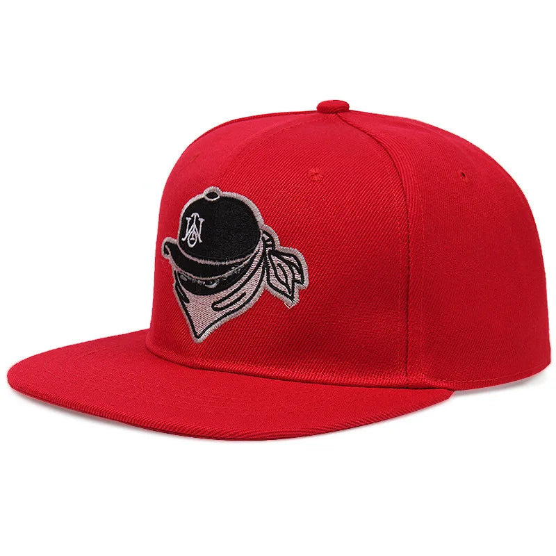 Luxury Flat Top Baseball Cap Adjustable Hip Hop Snapback