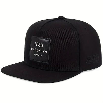 Brooklyn Label Embroidered Hip-Hop Snapback Cap