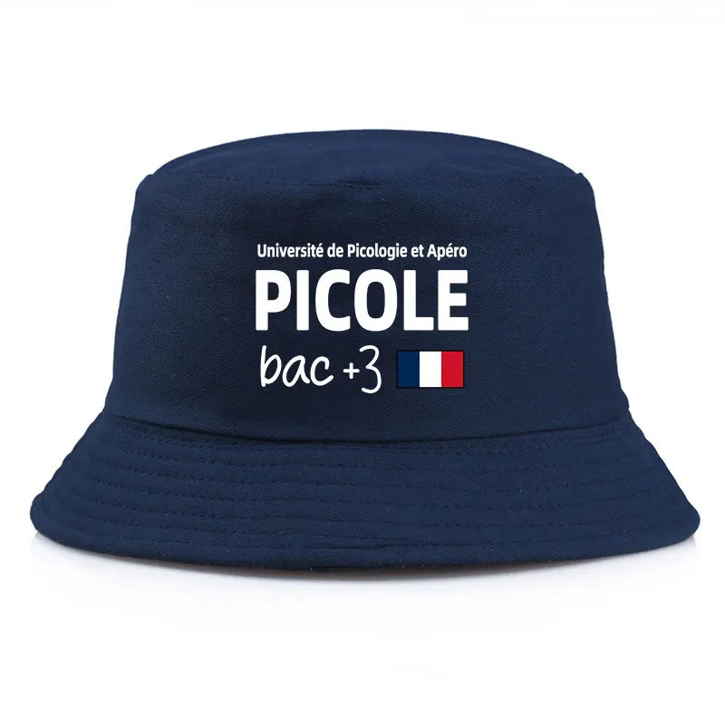 French Picole University Print Bucket Hat Unisex