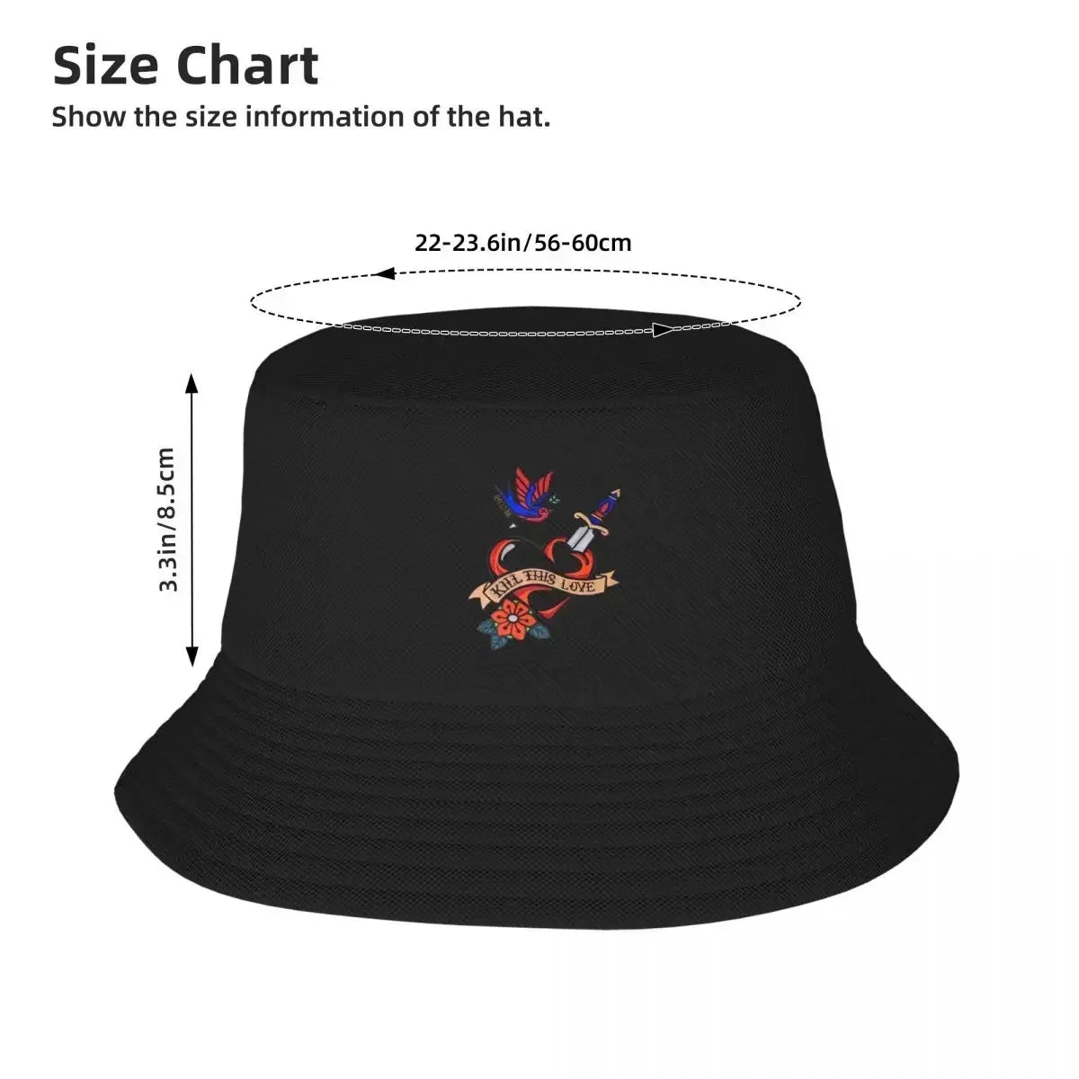 LOVE Letter Print Bucket Hat