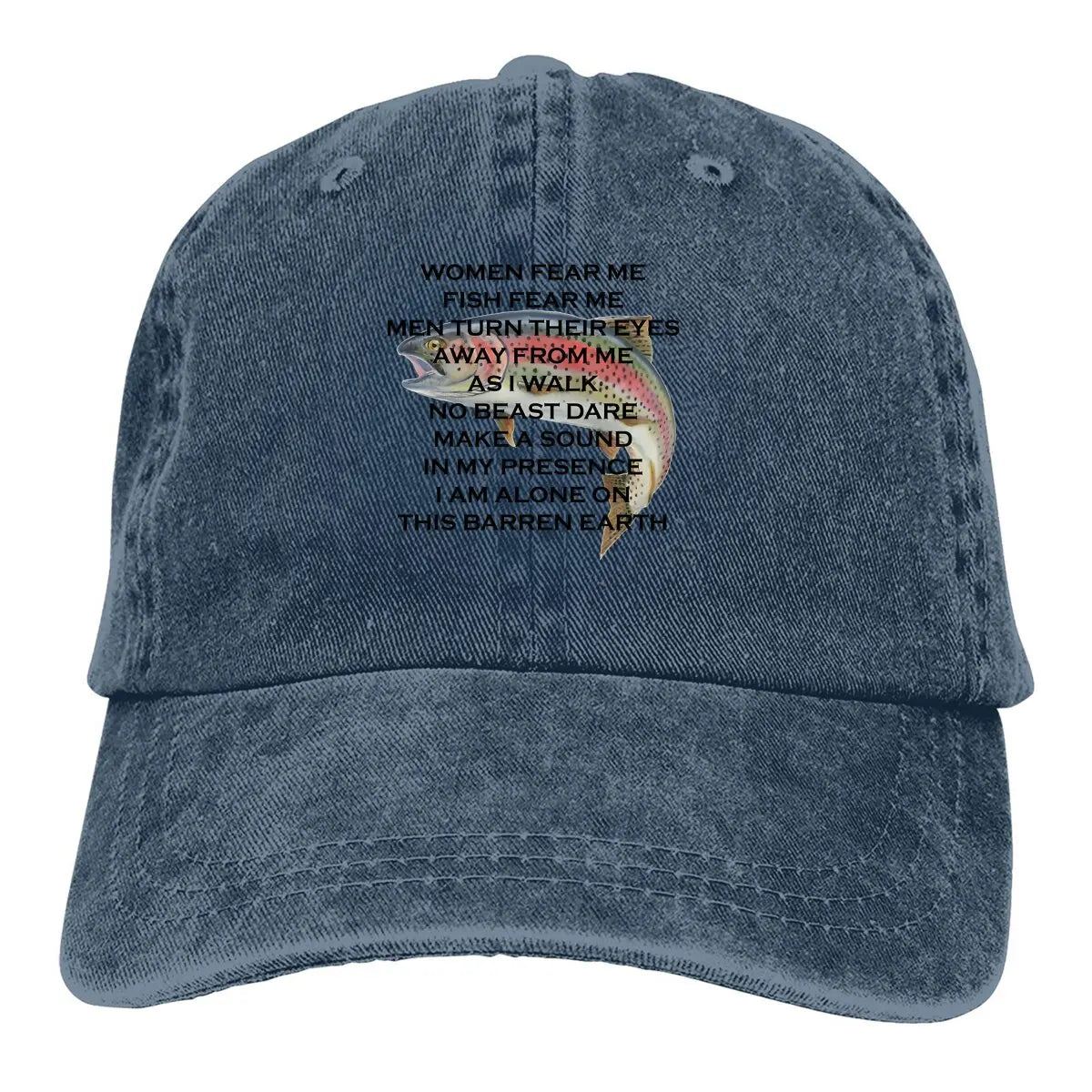 Fish Fear Me Funny Baseball Cap