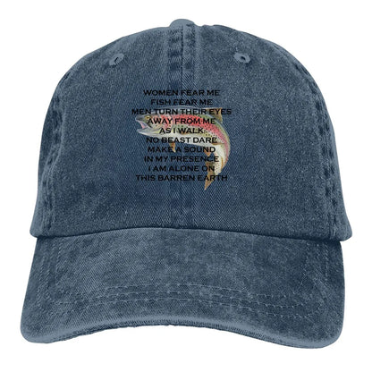 Fish Fear Me Funny Baseball Cap