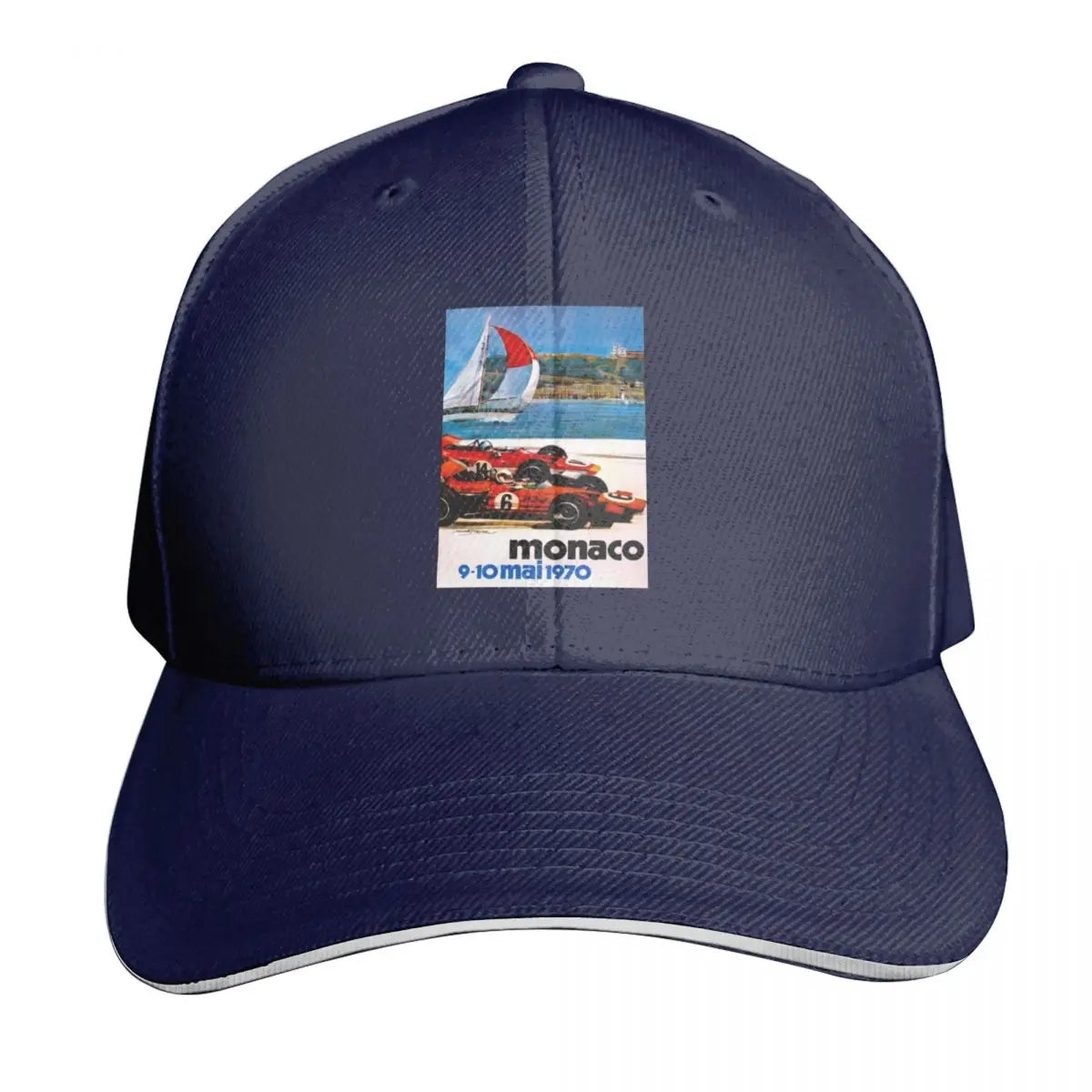 Monaco 1970 Vintage Auto Racing Baseball Cap