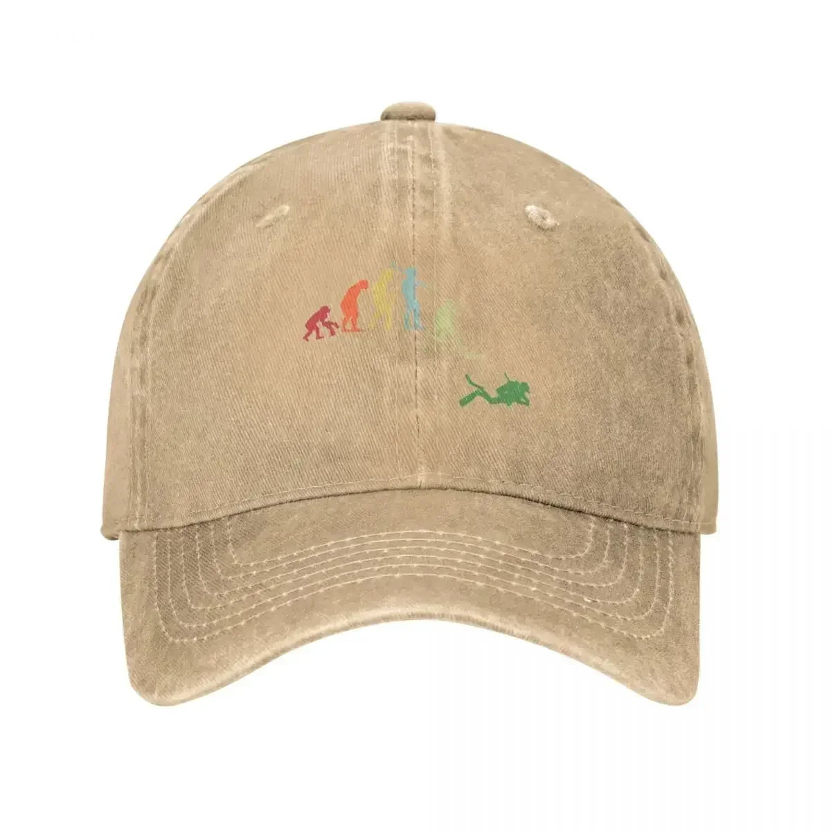 Scuba Diving Evolution Ocean Lover Washed Baseball Cap