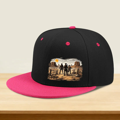 Western Cowboy Wilderness Sunset Hip Hop Snapback Cap