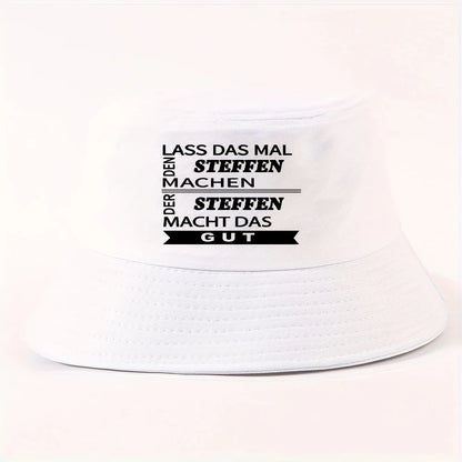 Steffen Text Reversible Bucket Hat