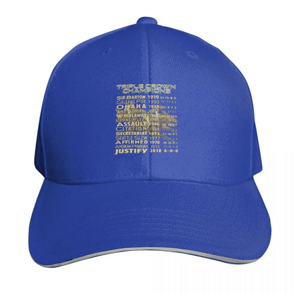 Triple Crown Champions Horse Racing Baseball Cap