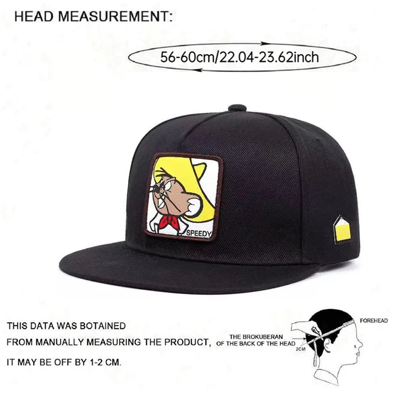 Creative New Flat Edge Hat Mouse Labeling Street Hip Hop